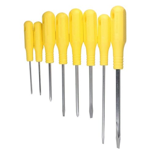 Juego De Destornilladores Con Mango Amarillo Combinados, 8 Piezas En Estuche, Surtek D400B