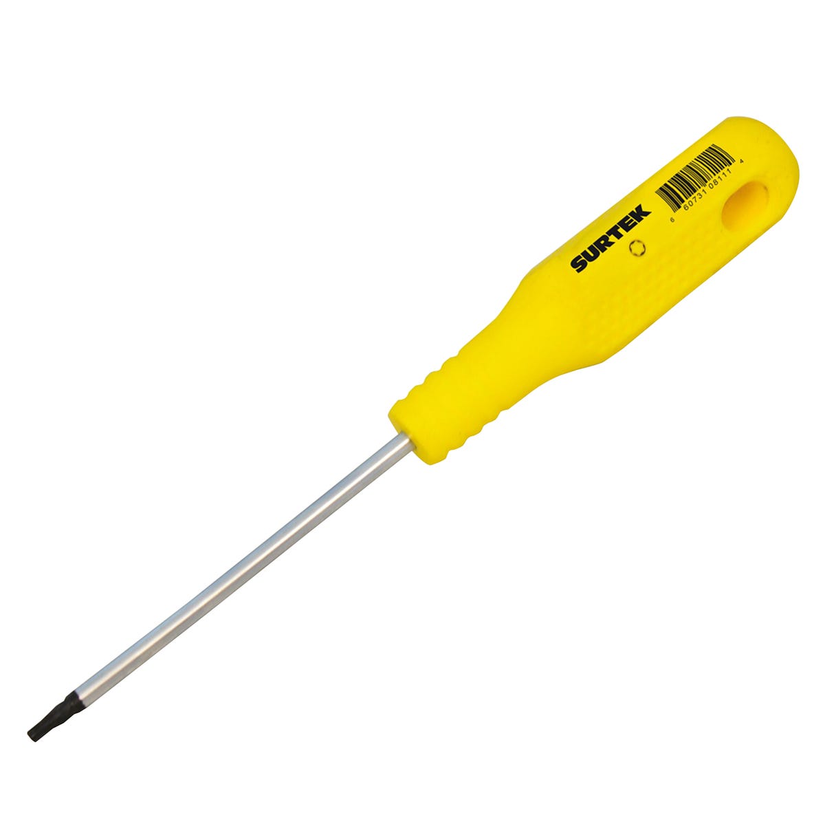 Destornillador Con Mango Amarillo, Punta Torx Barra Redonda T25 x 4, Surtek D4325