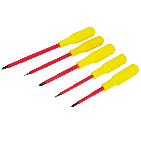 Juego De Destornilladores Con Mango Amarillo Dieléctricos 1000 V Combinados, 5 Piezas, Surtek D4V