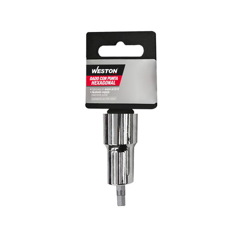 CUADRO 1/4" CON PUNTA HEXAGONAL 1/8" DM-010500-02