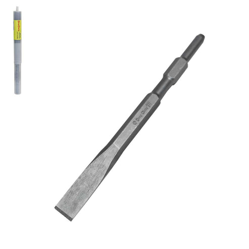 Cincel Plano Hexagonal 17 MM Para Martillo Demoledor DZG06-6S | DC-30470300006
