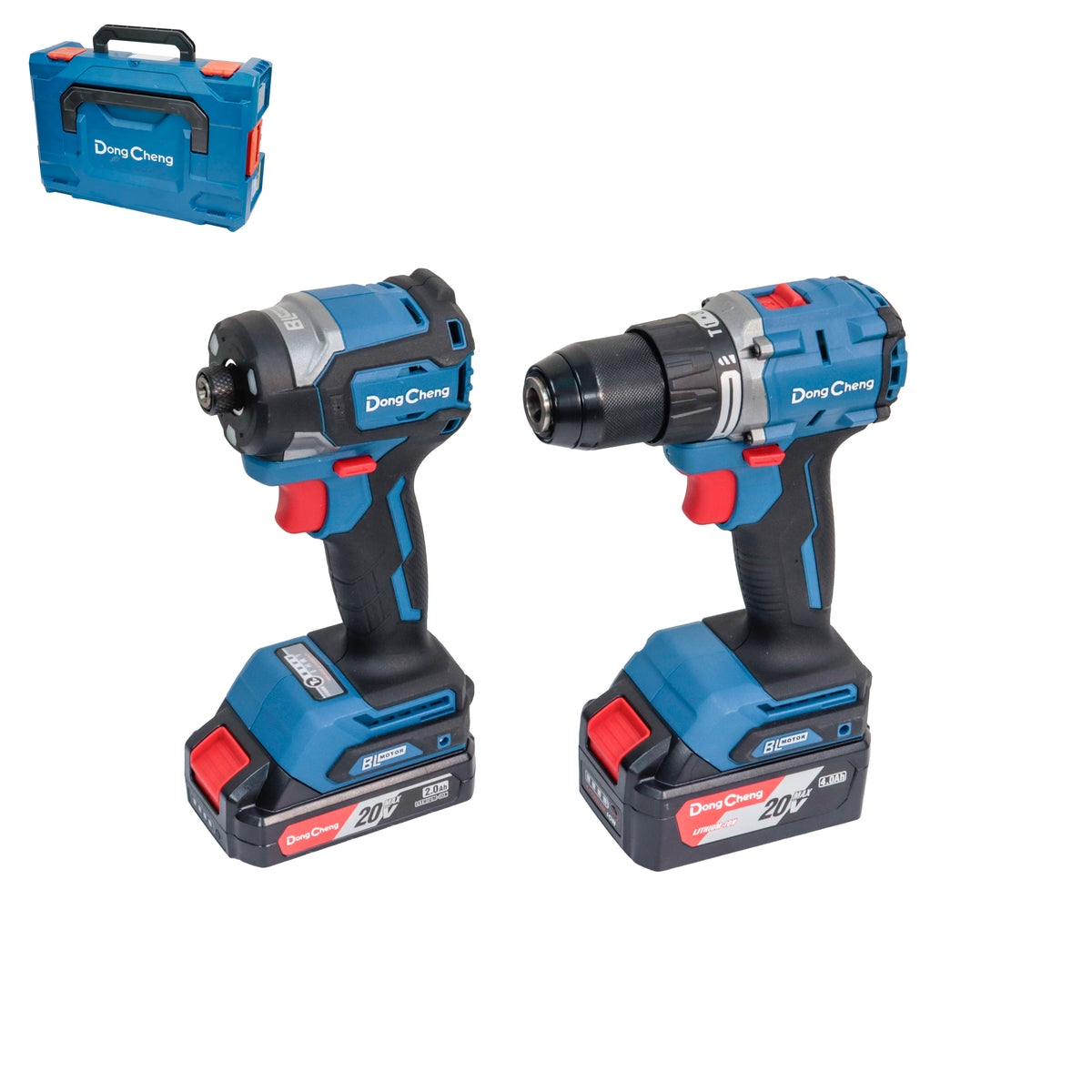 Kit Taladro + Atornillador Inalámbrico 20V 4.0 Ah/2.0 Ah + Juego de Puntas 26 Piezas | DC-DCKIT26.02A1E1K