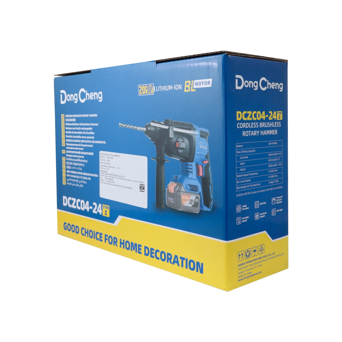 Rotomartillo SDS Plus inalámbrico sin carbones 20 V máx. 1000 RPM 4500 IPM (sin batería)