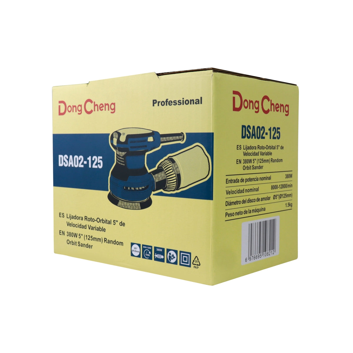 Lijadora roto-orbital de velocidad variable 380 W 14,000 RPM