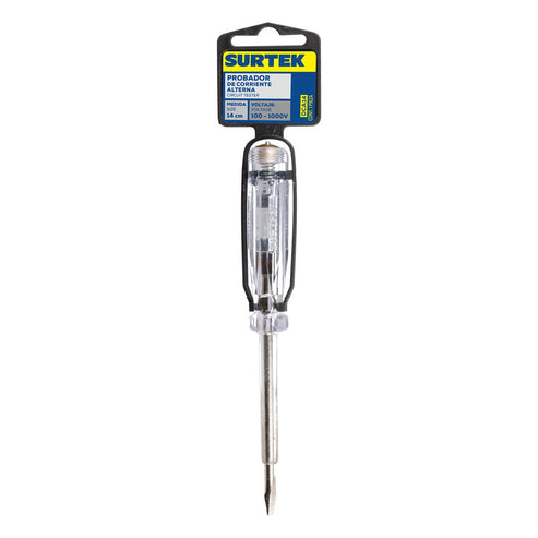 Probador De Voltaje De Corriente Alterna 100 V - 500 V, 14 cm, Surtek DCA14