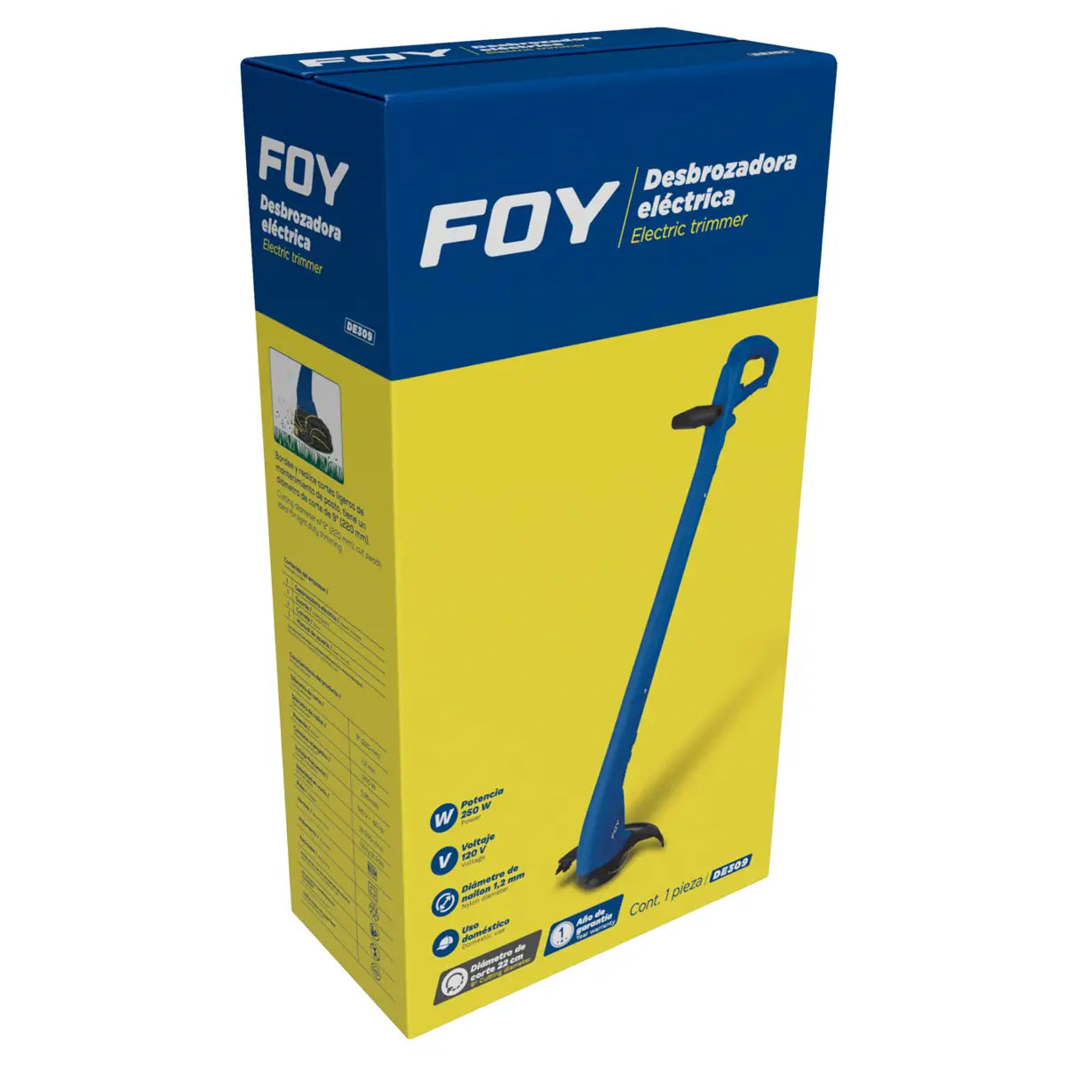 Desbrozadora Eléctrica 9 250 W, Foy DE309