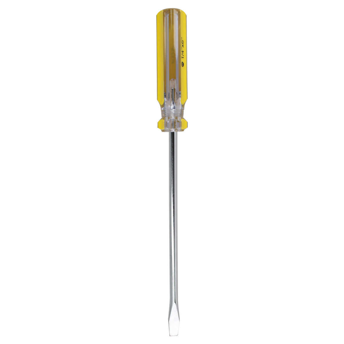 Destornillador Con Mango De PVC, Punta Plana Barra Redonda 1/4 x 6, Foy DEP46