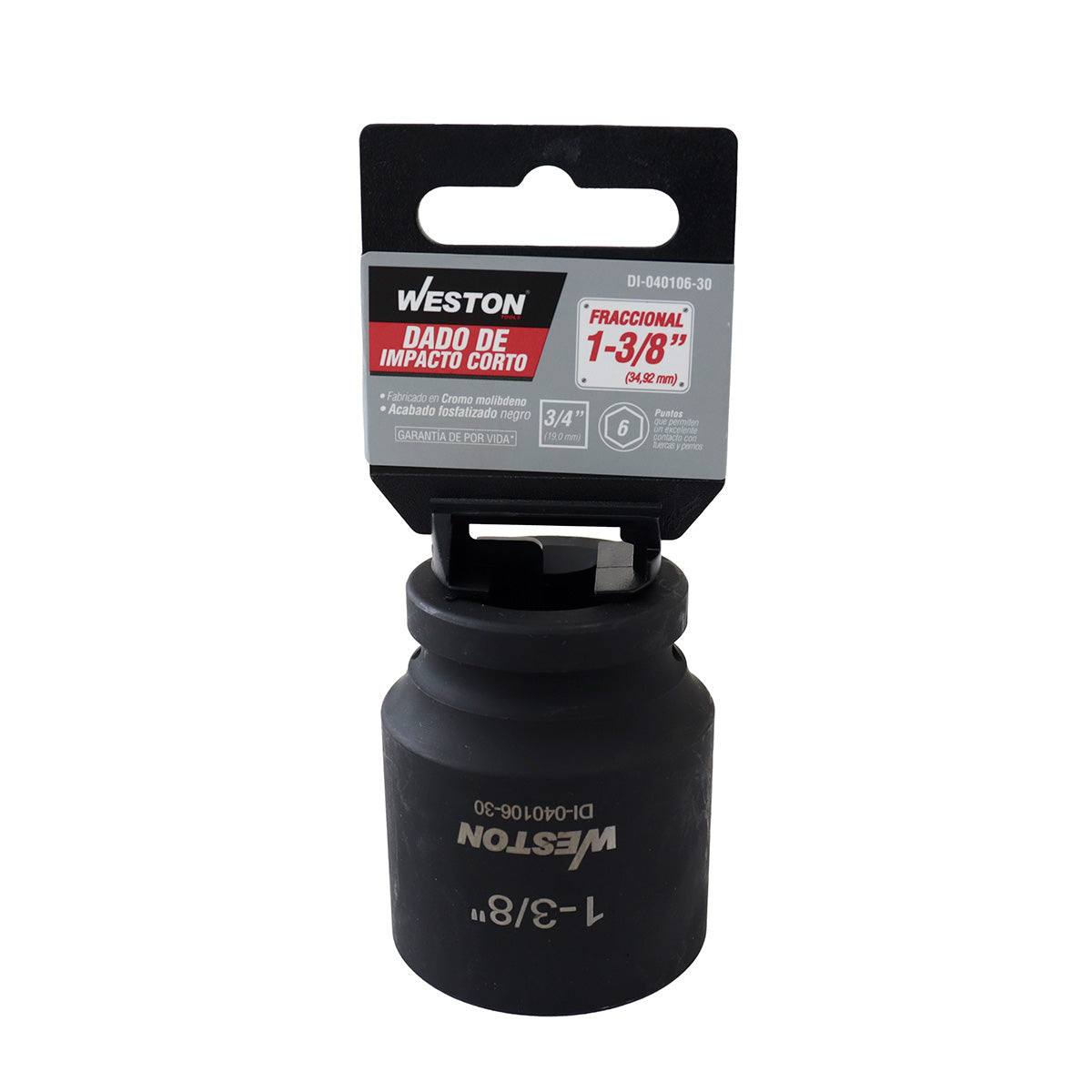 Dado De Impacto Corto Cuadro 3/4" 6 Puntas 1-3/8"
