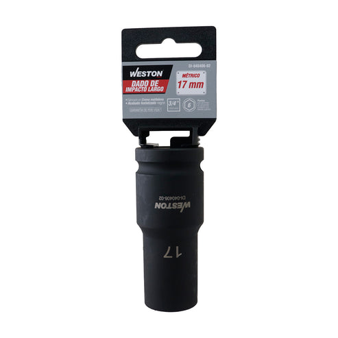 Dado De Impacto Largo Cuadro 3/4" 6 Puntas 17 MM