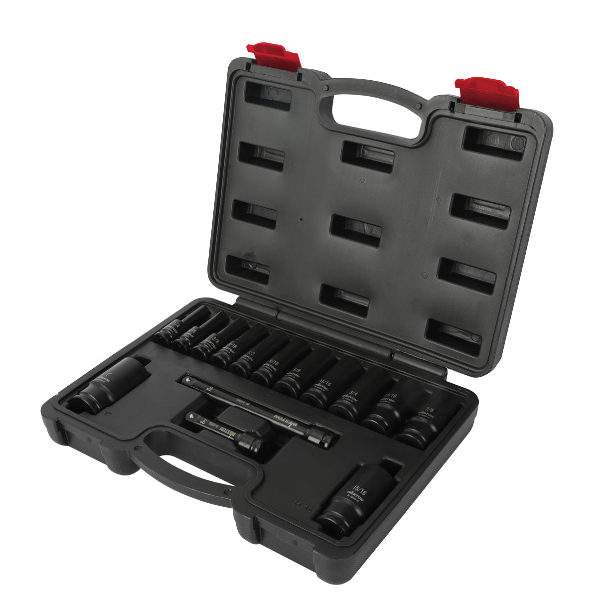Jgo. De 15 Dados De Impacto Largos Cuadro 3/8" Fracc.