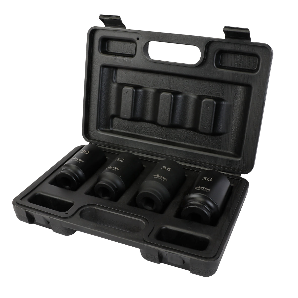 Jgo. De 4 Dados De Impacto Largos Cuadro 1/2" Metric. Para Tuerca De Eje De Transmision