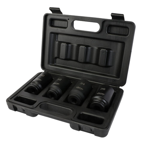 Jgo. De 4 Dados De Impacto Largos Cuadro 1/2" Metric. Para Tuerca De Eje De Transmision