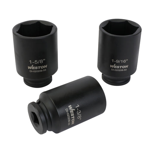 Jgo. De 7 Dados De Impacto Extra Largo Cuadro 1/2" Fracc.