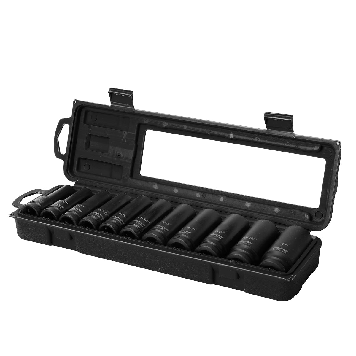 Juego De 11 Dados De Impacto Largos Con Cuadro 1/2" (Fraccionales)