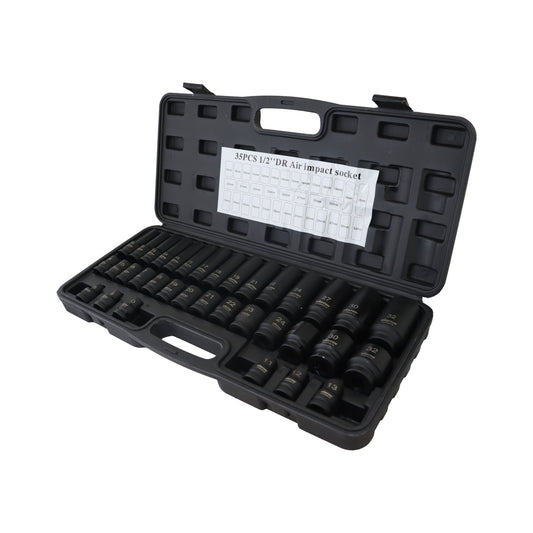 Jgo. De 35 Dados De Impacto Cuadro 1/2" Metric.