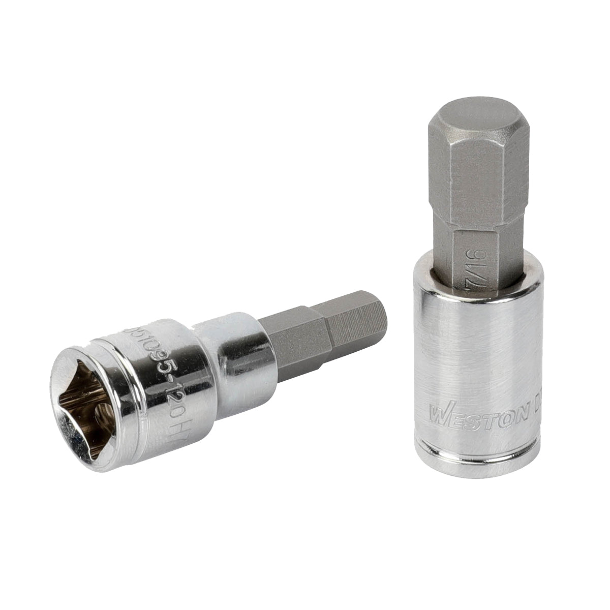 Jgo. De 33 Dados De Impacto Cuadro 1/4" 3/8" Y 1/2" Punta Hexagonale Fracc. Y Metric.