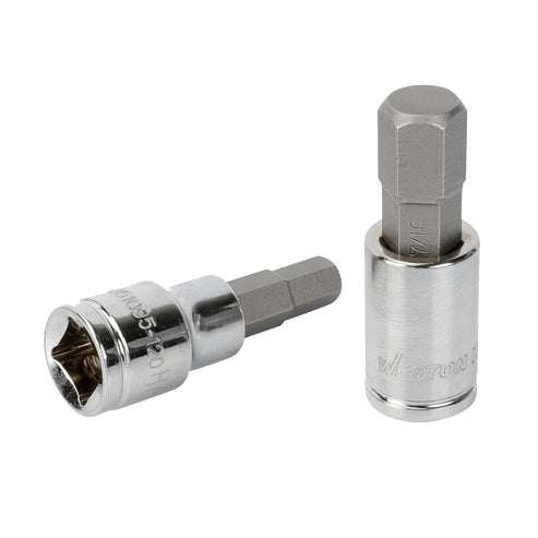 Jgo. De 33 Dados De Impacto Cuadro 1/4" 3/8" Y 1/2" Punta Hexagonale Fracc. Y Metric.