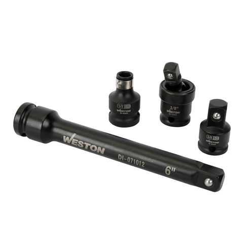 Jgo. De 18 Accesorios Para Dados De Impacto Cuadro 1/4" 3/8" Y 1/2"