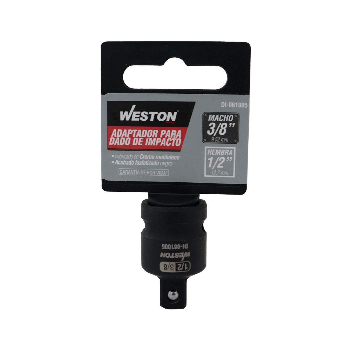 Adaptador P/dado De Impacto Cuadro 1/2" Hembra A 3/8" Macho
