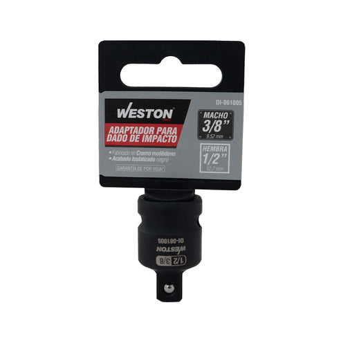 Adaptador P/dado De Impacto Cuadro 1/2" Hembra A 3/8" Macho