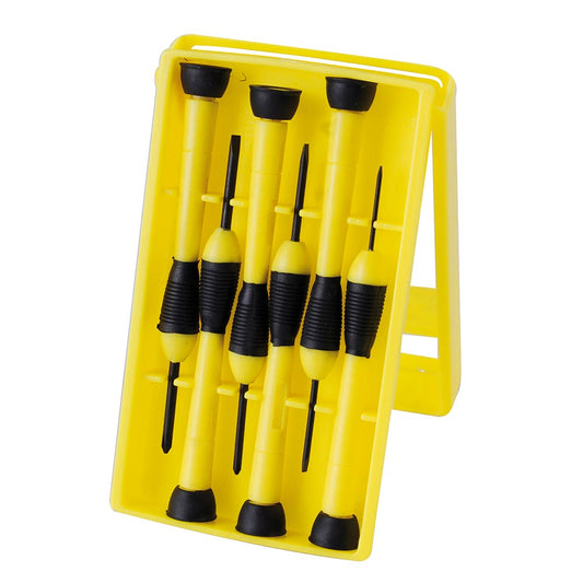 Juego De Destornilladores De Precisión Para Joyero Combinados, 6 Piezas En Caja Plástica, Surtek DJY01