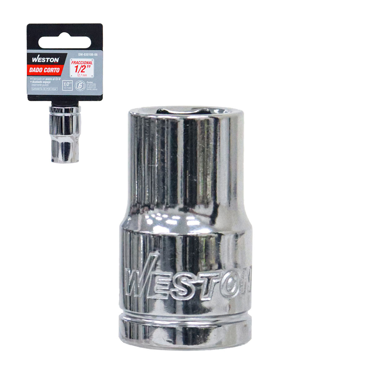 Dado Corto Cuadro 1/2" 6 Puntas 1/2" | DM-030106-06