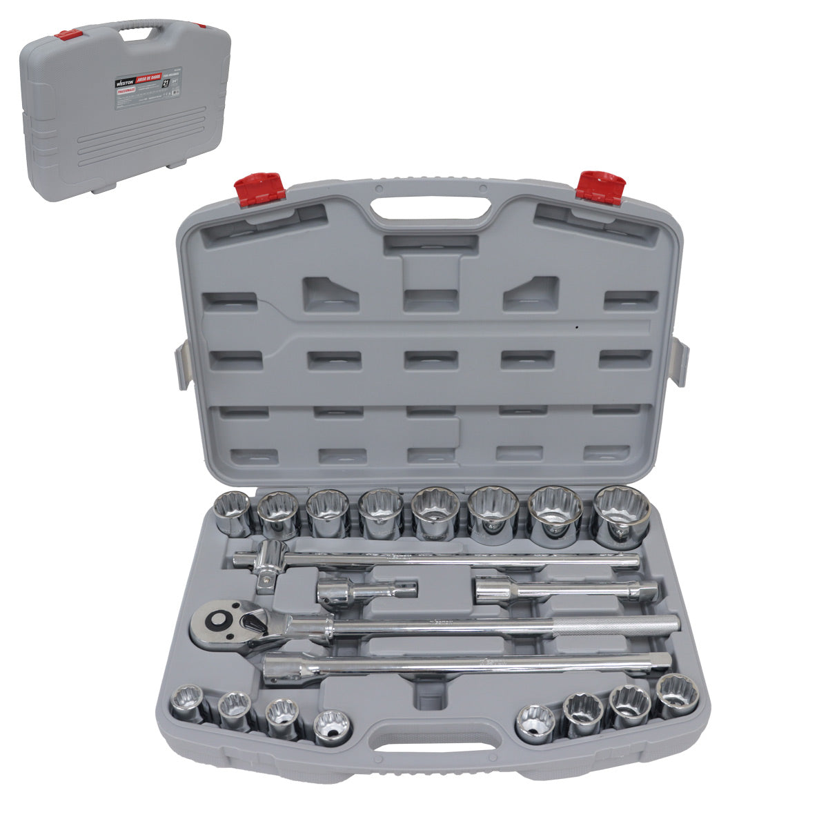 Juego De 21 Dados Cuadro 3/4" Fraccionarios Para Mecánico | DM-051000
