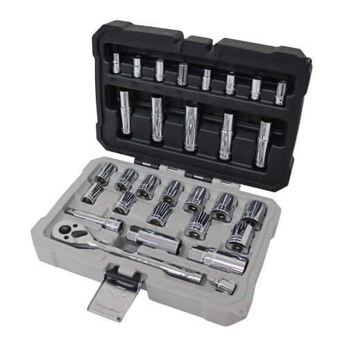 D/30 DADOS CUADRO 1/4" Y 3/8" FRACC. Y METRIC. P/MECANICO DM-053000