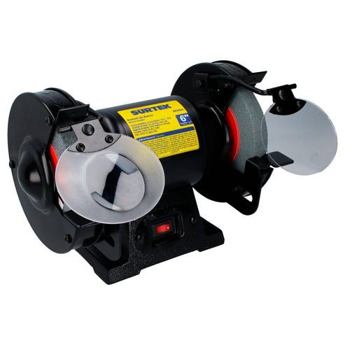 Esmeril De Banco Motor Silencioso De Inducción 6 1/2 HP 343 W 120 V, 3450 RPM, Surtek EB506A