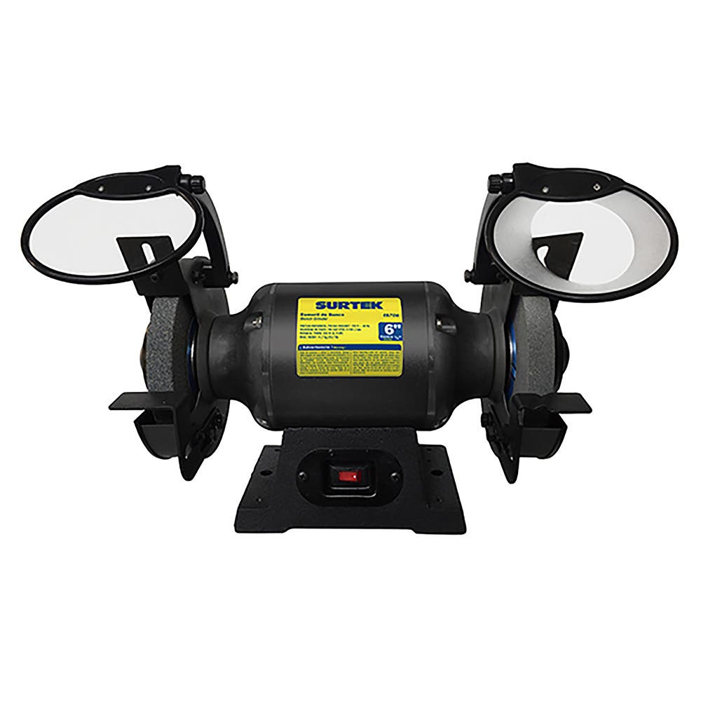 Esmeril De Banco Motor Silencioso De Inducción 6 3/4 HP 550 W 120 V, 3450 RPM, Surtek EB706