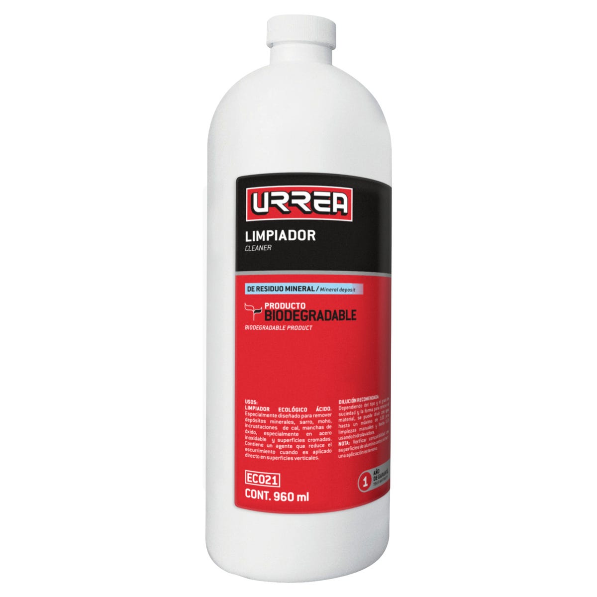 Limpiador De Residuos Minerales 960 ml, Urrea ECO21