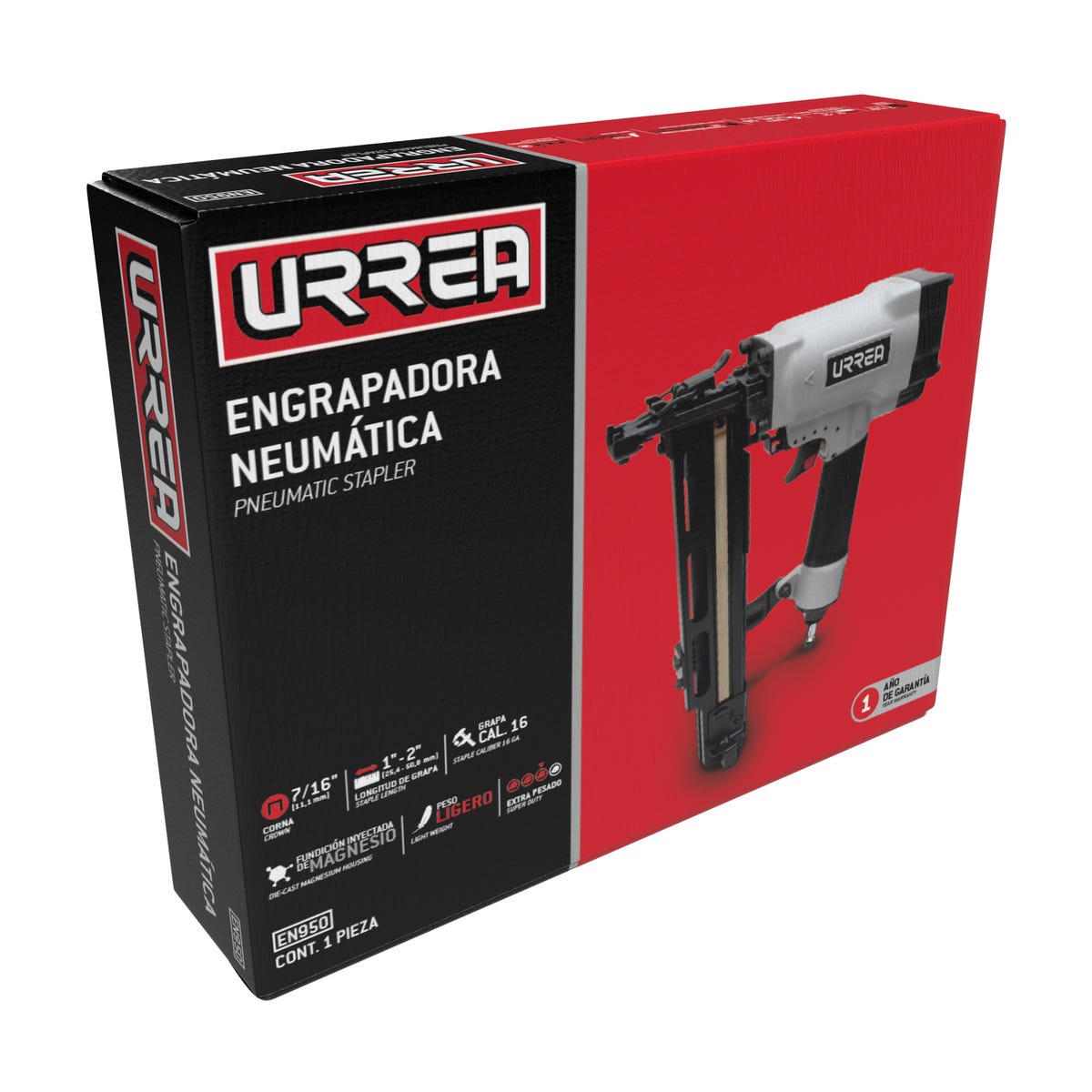 Engrapadora Neumática Calibre 16, Corona 7/16, Urrea EN950
