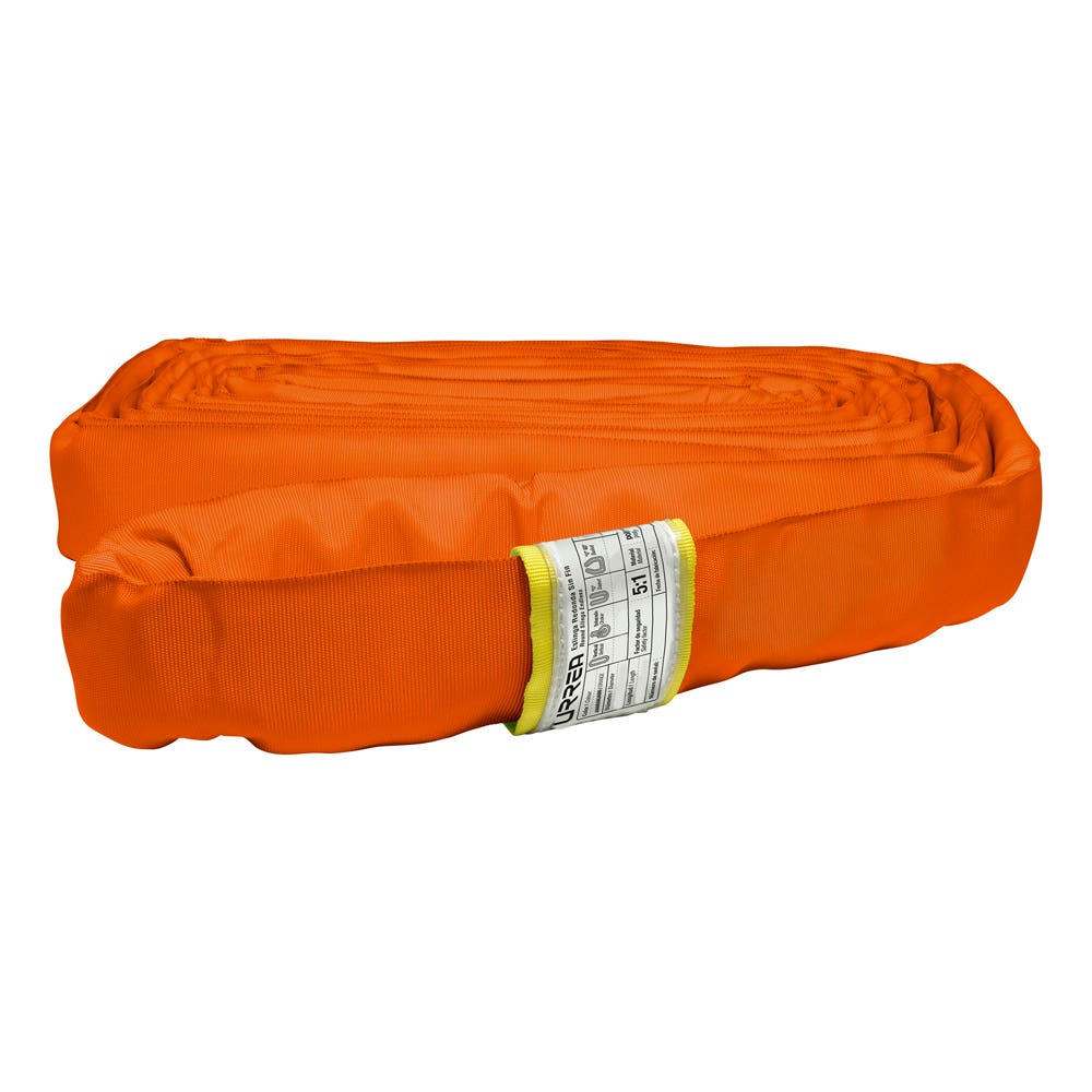 Eslinga De Poliéster Redonda Sin Fin Naranja 6 m, 11 Ton, Urrea ER116