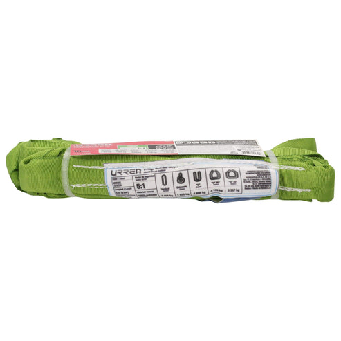 Eslinga De Poliéster Redonda Sin Fin Verde 3 m, 2 Ton, Urrea ER23