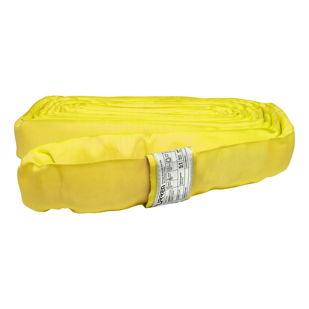 Eslinga De Poliéster Redonda Sin Fin Amarilla 6 m, 3 Ton, Urrea ER36