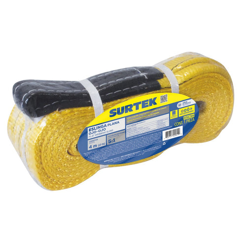 Eslinga De Poliéster Plana Tipo Ojo-Ojo 3 x 4 m, Surtek ESC34
