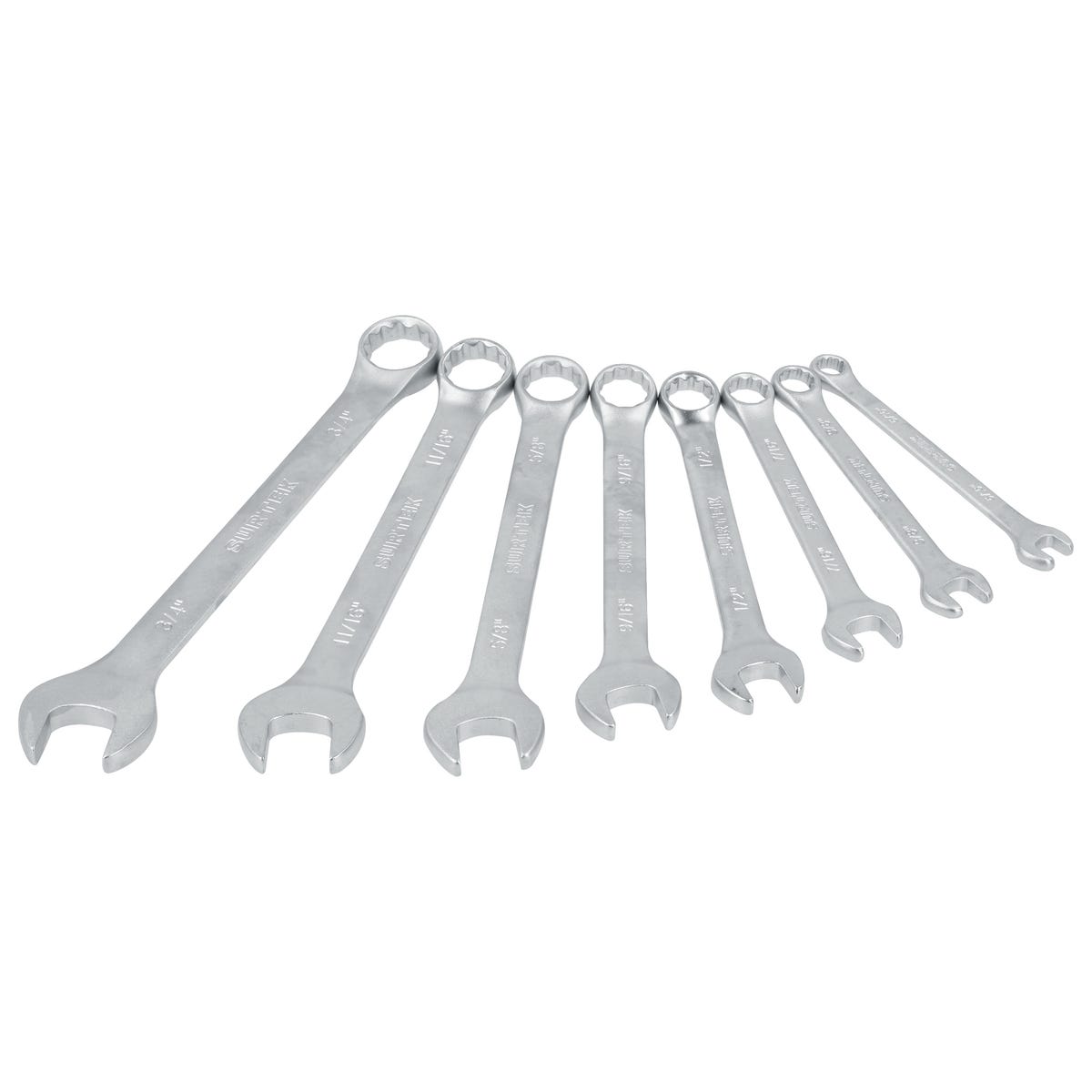 Juego De Llaves Combinadas Satinadas En Pulgadas, 12 Puntas, Surtek F08SR
