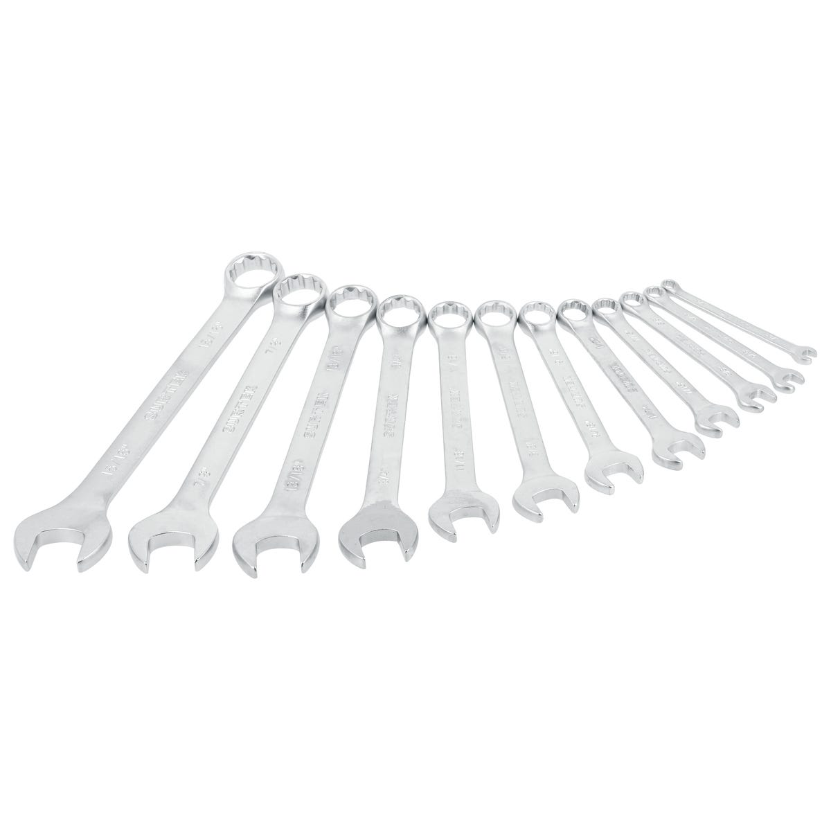 Juego De Llaves Combinadas Satinadas Métricas, 12 Puntas, Surtek F12MR