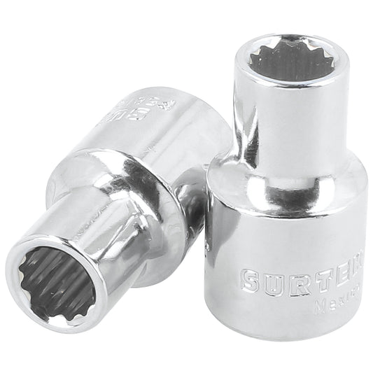 Dado Cuadro De 1/2, 12 Puntas, Métrico, 14 Surtek F5814M