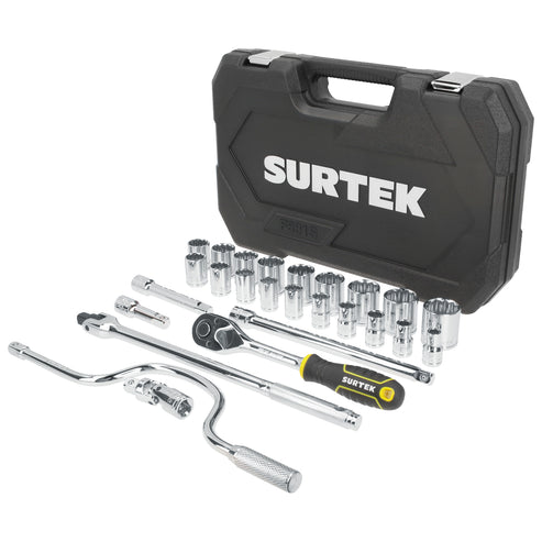 Juego De Dados Y Accesorios Cuadro De 1/2 En Surtek F581S