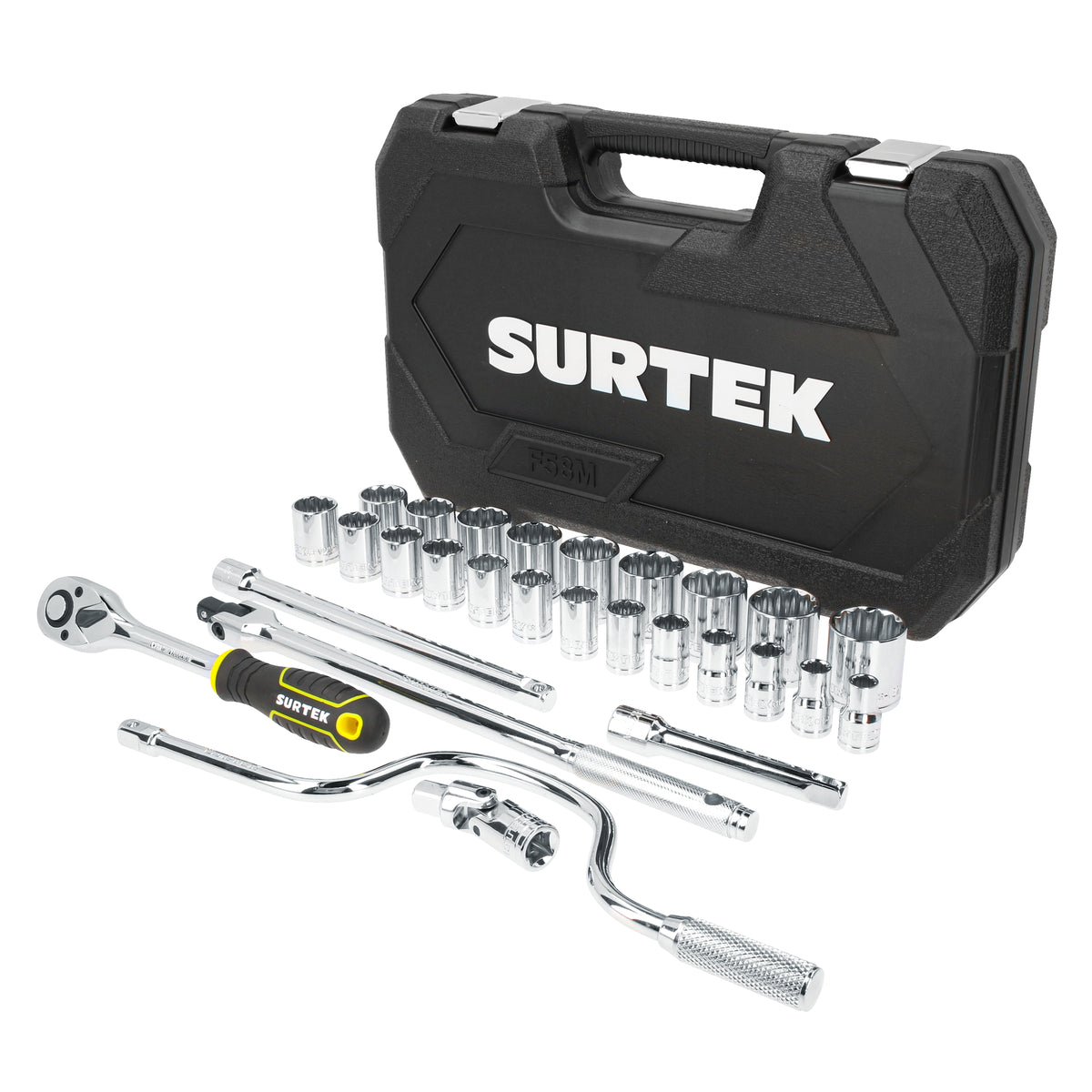 Juego De Dados Y Accesorios Cuadro De 1/2 Surtek F58M