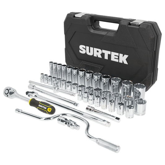Juego De Dados Y Accesorios Cuadro De 1/2 En Surtek F58S