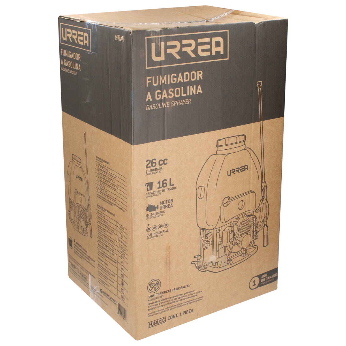 Fumigador De Motor De 2 Tiempos 16 Lt, Urrea FUMU16