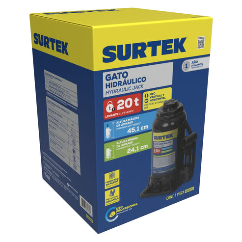 Gato Hidráulico De Botella, 20 Ton, Surtek GBS20