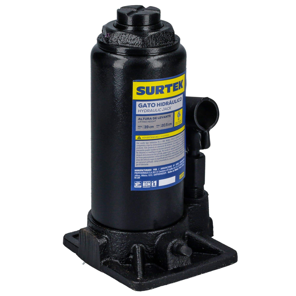 Gato Hidráulico De Botella, 8 Ton, Surtek GBS8