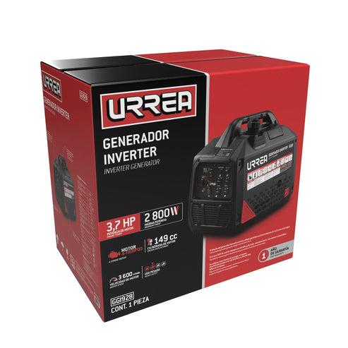 Generador A Gasolina Inverter 2800 W, 149 Cc, Urrea GGI928