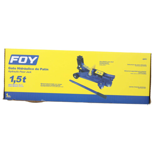 Gato Hidráulico De Patín Compacto, 1.5 Ton, Foy GPF1