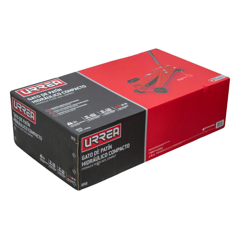 Gato Hidráulico De Patín Compacto, Altura Máxima 13 cm, Urrea GPH3