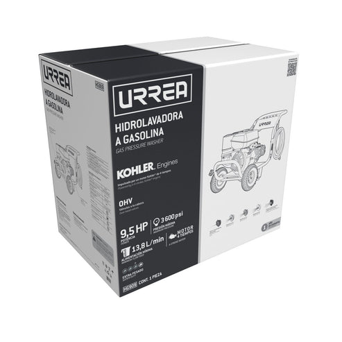 Hidrolavadora A Gasolina 9.5 HP, 3600 PSI, Urrea HG909