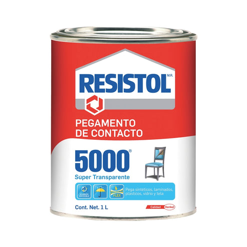 Pegamento De Contacto Súper Transparente Resistol 5000 ST 1 L